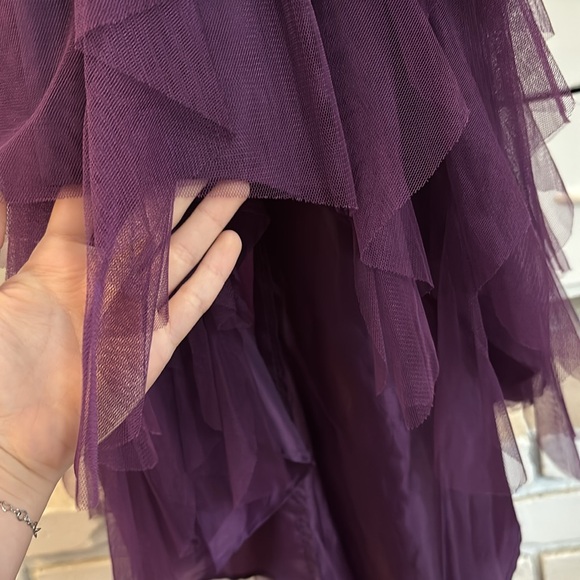 Emily West Girls Purple High-Low Glitter Floral Dress - Picture 3 of 7